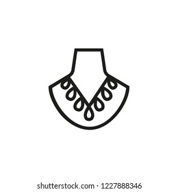 Kerchief line icon. Cloth, neck, chiffon. Jewelry concept. Vector illustration can be used for topics like accessory, glamour, store