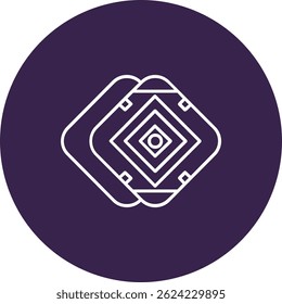 Diseño de icono de Vector de línea de pañuelo