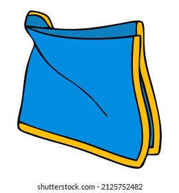 kerchief vector illustration,isolated on white background,top view