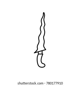 keris icon outline 
