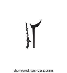 plantilla de diseño de vectores de iconos de keris