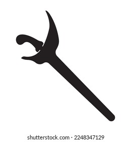 icono vector keris, arma tradicional originada en Indonesia