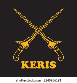 keris vector icon, a traditional weapon originating from Indonesia