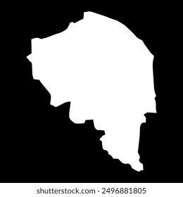 Landkarte der Provinz Kerman, Verwaltungsbezirk des Iran. Vektorgrafik.