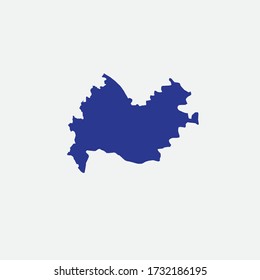 Kermanshah Province Iran. Map vector illustration.