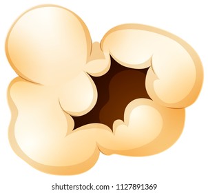 A Kernel Of Popcorn On White Background Illustration