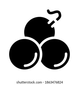 Kernel Kerne erzeugt Glyphsymbol-Vektorgrafik. Kernelkerne-Zeichen. isoliertes Kontursymbol