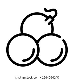 kernels cores line icon vector. kernels cores sign. isolated contour symbol black illustration