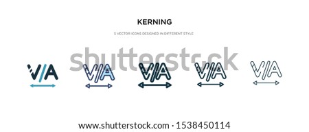 kerning icon in different style vector illustration. two colored and black kerning vector icons designed in filled, outline, line and stroke style can be used for web, mobile, ui