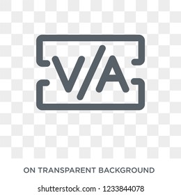 Kerning icon. Trendy flat vector Kerning icon on transparent background from Technology collection. 