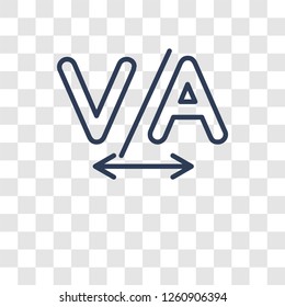Kerning icon. Trendy Kerning logo concept on transparent background from Technology collection