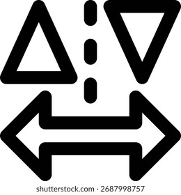 Kerning, Line Spacing, Space Outline Icon