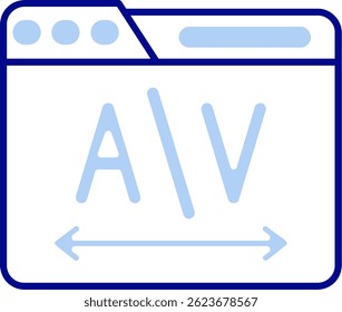 Diseño de ícono de Vector de línea Kerning