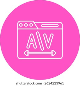 Kerning Line vector Icon Design