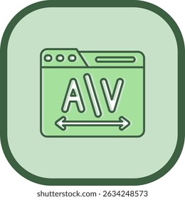 Kerning Line vector Icon Design