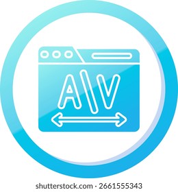 Kerning Line vector Icon Design