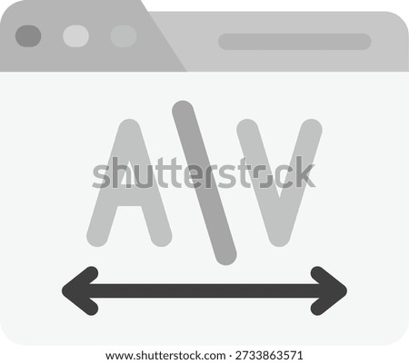 Kerning Line vector Icon Design
