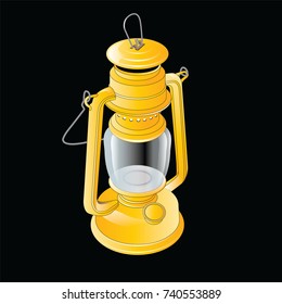 kerosen lamp vector