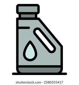 Kerosene bottle icon. Outline Kerosene bottle vector icon for web design isolated on white background color flat