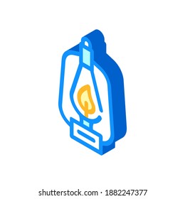 kerosene burner isometric icon vector. kerosene burner sign. isolated symbol illustration