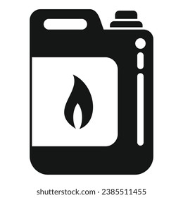 Icono del cartucho de Kerosene vector simple. Cacerola de gasolina de combustible. Cañón del mango de aceite del depósito
