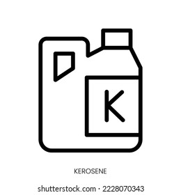 kerosene icon. Line Art Style Design Isolated On White Background