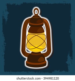 Kerosene lamp.