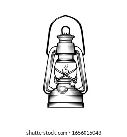 Kerosene lamp. Can be used as a sketch of a tattoo.