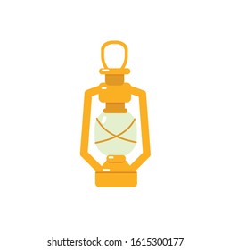 Kerosene lamp or candle for lighting streets, houses. Retro oil lamps and gas lanterns seamless background