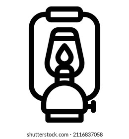 Icono De Lámpara De Queroseno Isolado En Fondo Blanco