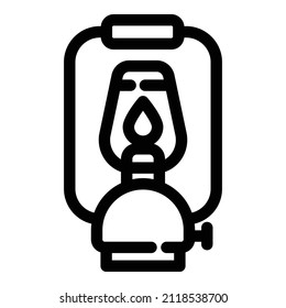 Icono De Lámpara De Queroseno Isolado En Fondo Blanco