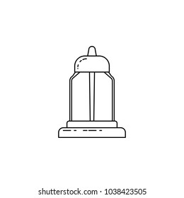 kerosene lamp icon. Element of camping and outdoor recreation for mobile concept and web apps. Thin line icon for website design and development, app development. Premium icon on white background