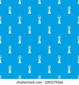 Kerosene lamp pattern vector seamless blue repeat for any use