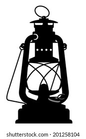 Kerosene Lamp Silhouette