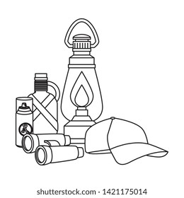 Kerosene Lantern Camping Accessories Stock Vector (Royalty Free ...