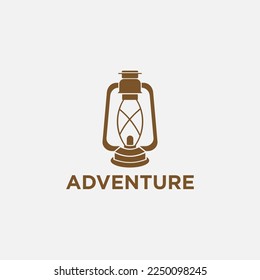 KEROSENE LANTERN design vector, Adventure logo inspiration, vintage brand identity