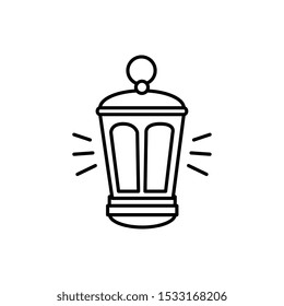 kerosene lantern equipment isolated icon vector illustration design