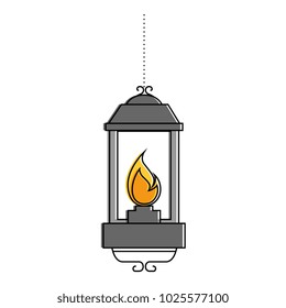 kerosene lantern hanging icon
