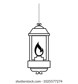 kerosene lantern hanging icon
