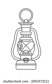 Linterna de Kerosene. Imagen para colorear.
