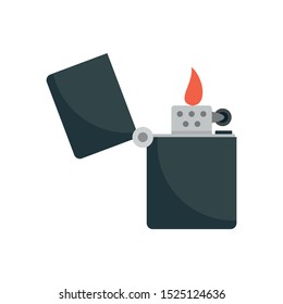 Kerosene lighter icon. Flat illustration of kerosene lighter vector icon for web design