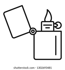 Kerosene lighter icon. Outline kerosene lighter vector icon for web design isolated on white background