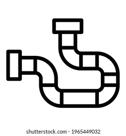 Kerosene pipe icon. Outline Kerosene pipe vector icon for web design isolated on white background