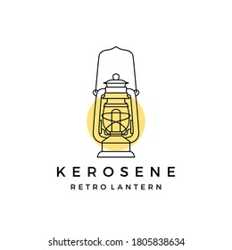 kerosene retro lantern logo vector icon illustration