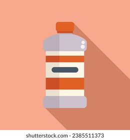 Kerosene small bottle icon flat vector. Fuel energy container. Burner lamp oil