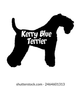 
Kerry Blue Terrier Dog silhouette dog breeds logo dog monogram vector