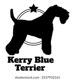 Kerry Blue Terrier. dog silhouette,  dog, dog breeds, logo, vector, silhouette, logo design, animal, illustration, icon, sign, design, black,  symbol, pet