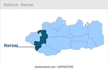 Kersai subdivision map, Simdega District, Jharkhand state, Republic of India, Government of Jharkhand, Indian territory, Eastern India, politics, village, tourism