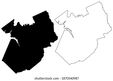 Kershaw County, State of South Carolina (U.S. county, United States of America, USA, U.S., US) map vector illustration, scribble sketch Kershaw map