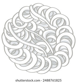 Kerupuk Krupuk Putih Fried Cracker Indonesian Traditional Food Vector Illustration